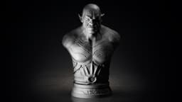 Azog the Defiler Bust (Pre-Supported) 3d model