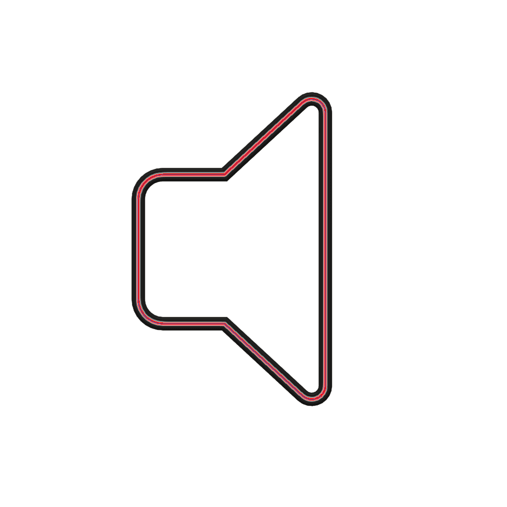 Speaker Icon Cookie Cutter STL File - 4 inches 3d model