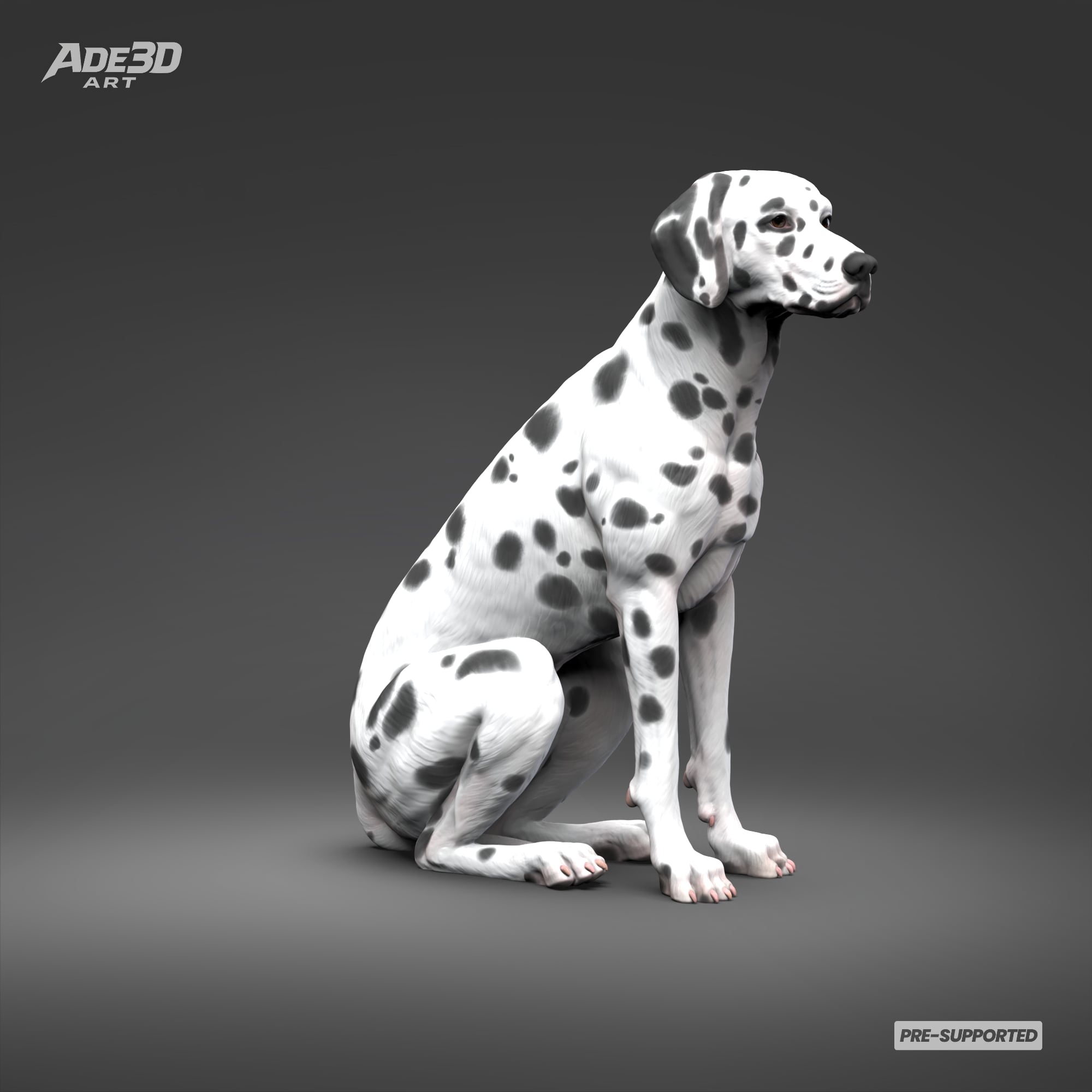 Dalmatian 3D Print Model Pose 06 3d model