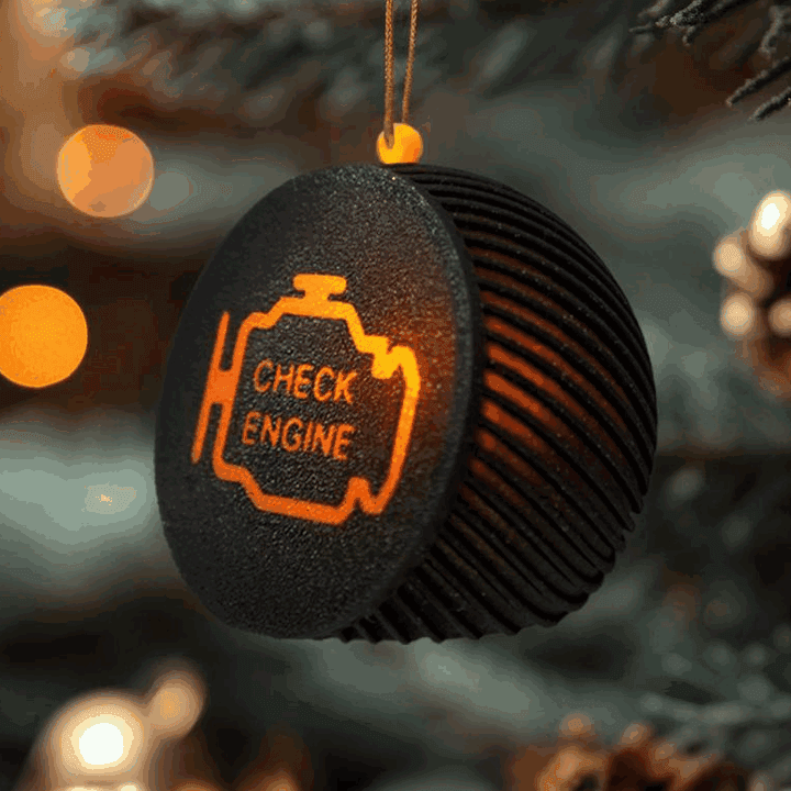 Check Engine Christmas Bauble LED Tea Light 3d model