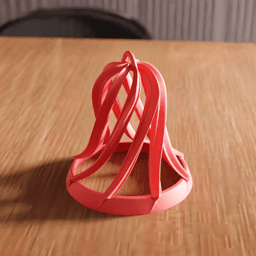 Twisted Spiral Christmas Bell Ornament 3d model