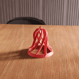 Twisted Spiral Christmas Bell Ornament 3d model