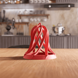 Twisted Spiral Christmas Bell Ornament 3d model