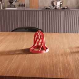 Twisted Spiral Christmas Bell Ornament 3d model