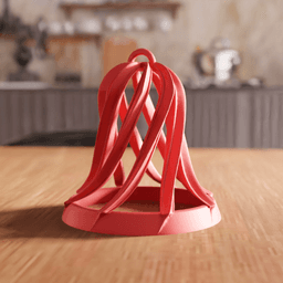 Twisted Spiral Christmas Bell Ornament 3d model