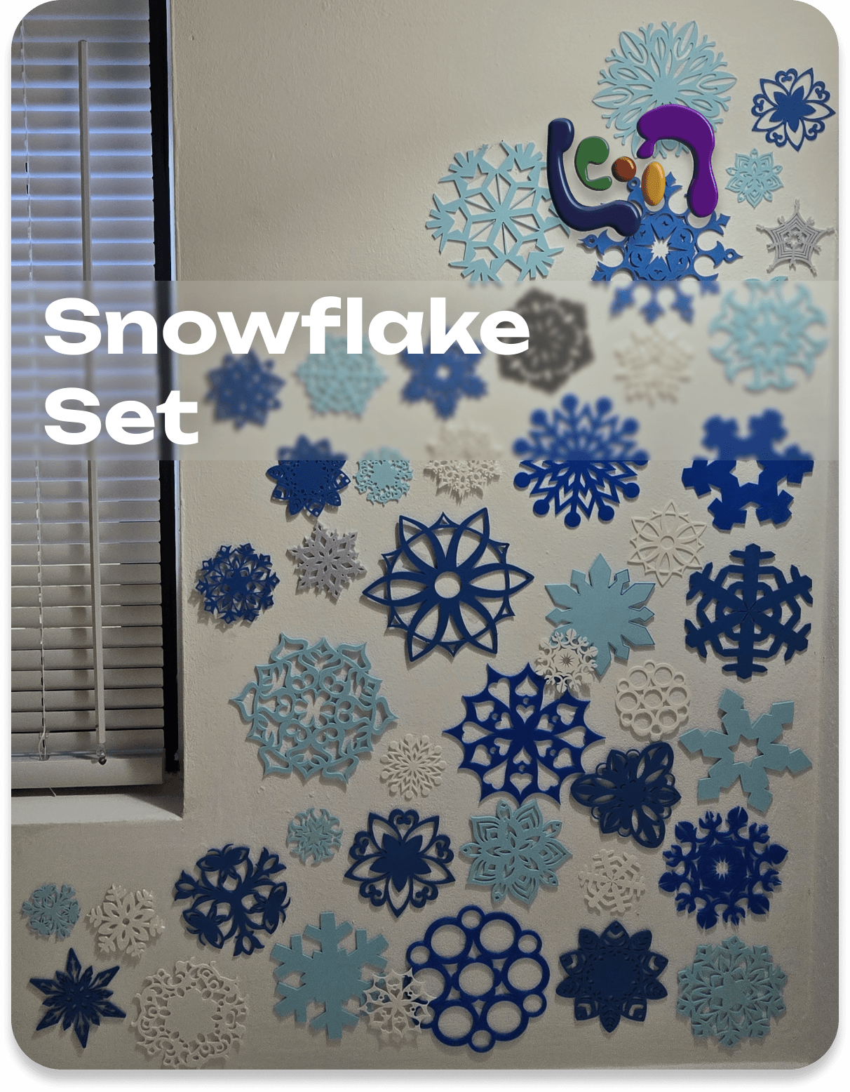 23 Piece Snowflake Set 3d model
