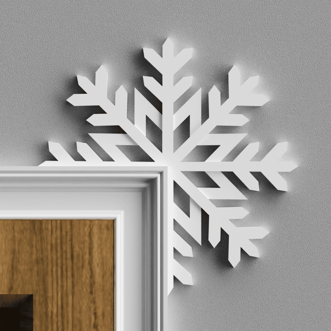 Snowflake Door Topper 3d model