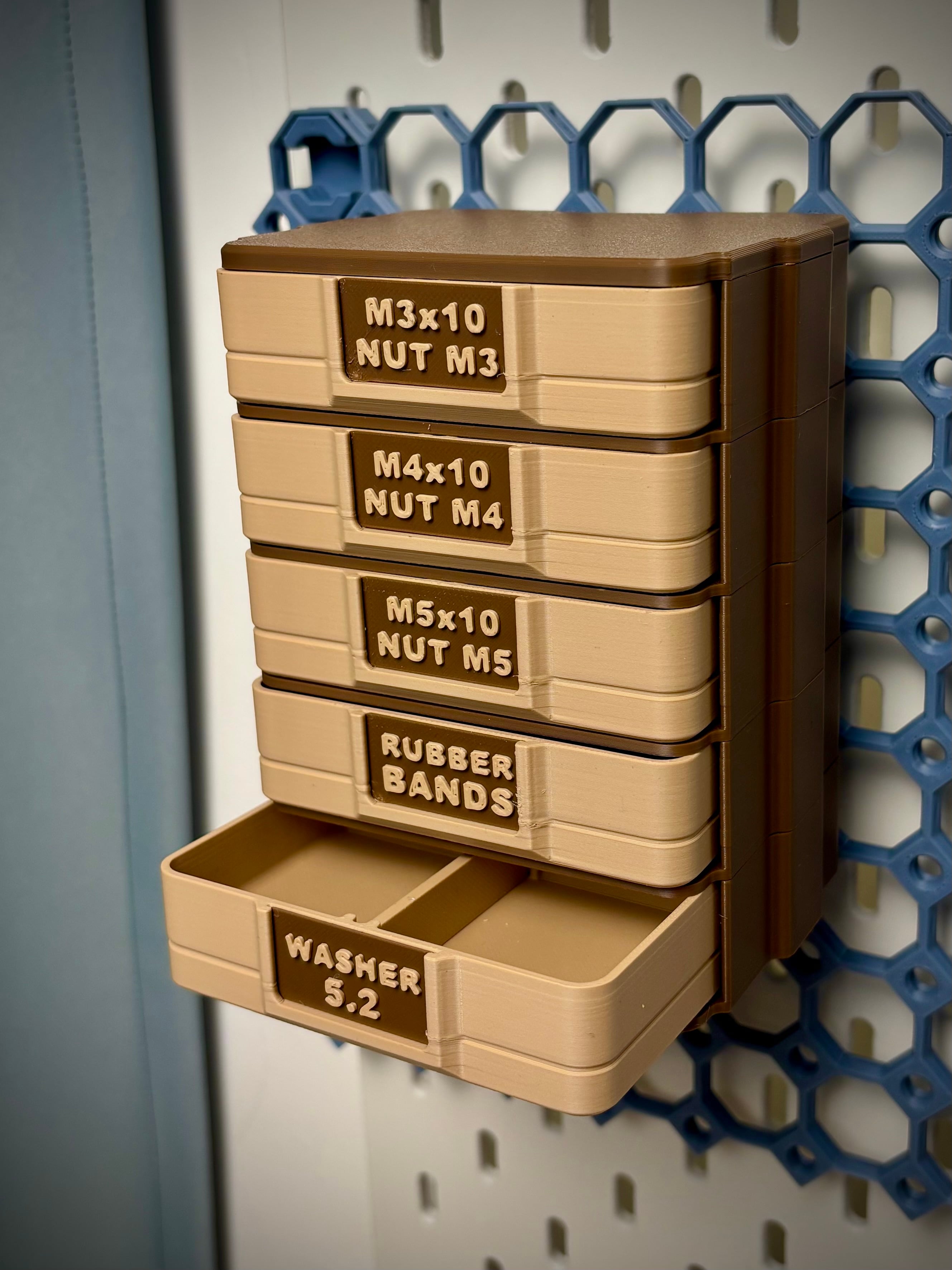 Modular Push-Push Drawer | Multiboard Organizer 3d model