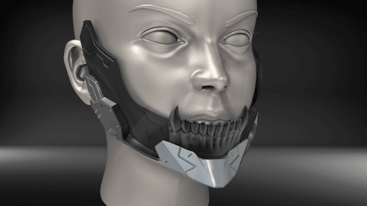 Cyborg Jaws Armor V3 3d model