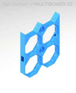 2x2 MU - Center Vertical Strip Interfitted - MultiBoard Octagon Plate 3d model