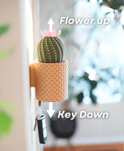 CactiKeys - The Blooming Wall Mounted Keyholder 3d model
