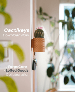 CactiKeys - The Blooming Wall Mounted Keyholder 3d model