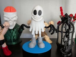 Retro Ghost Figure — Multipart Multicolor Print 3d model