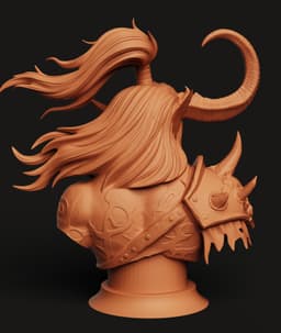 Demon Hunter Bust Multi-Color 3MF | Fantasy Statue | Bambu Ready 3d model
