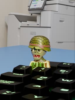 PVZ Soldier Keycap 3d model