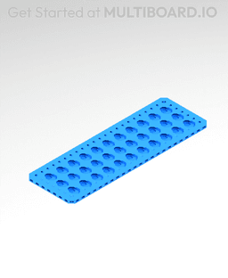 12x4 MU - Point Hole MU - MultiBoard Plate 3d model