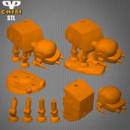 AT-AT Chibi STL for 3D Printing ChibiSTL 3DXM 3d model