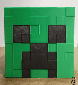 Creeper head piggy bank 3d model