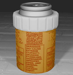 Pill Bottle Beer Can Holder 3d model