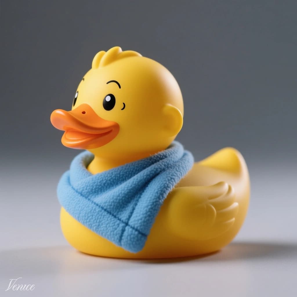 Linus-Inspired Blanket Duck – Collectible Rubber Duck Figure 3d model