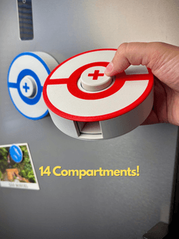 Pill Dispenser | Fridge Magnet | Pokemon 3d model