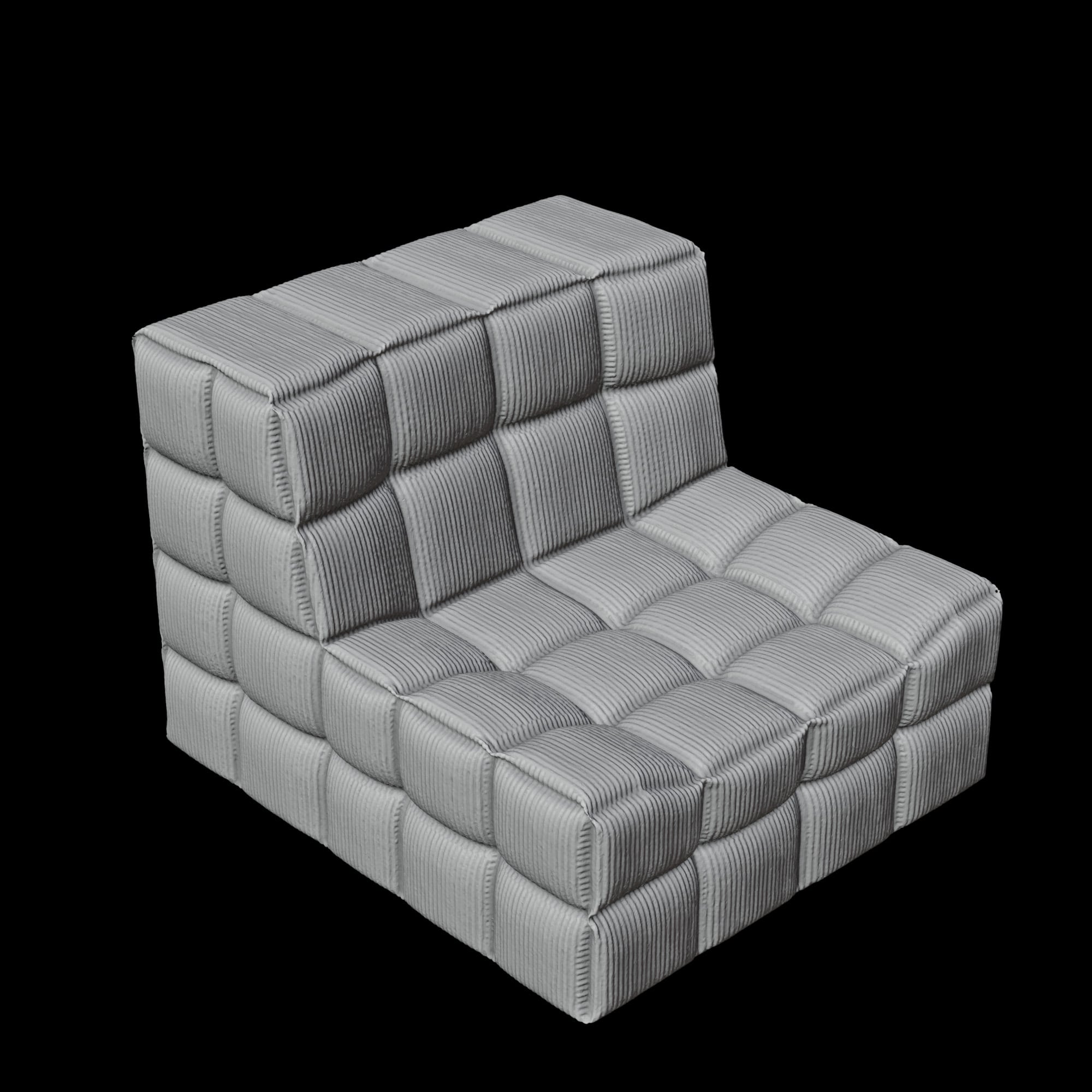Boxy Corduroy Couch 3d model