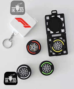 Formula 1 Tire Fidget Spinner / Keychain 3d model