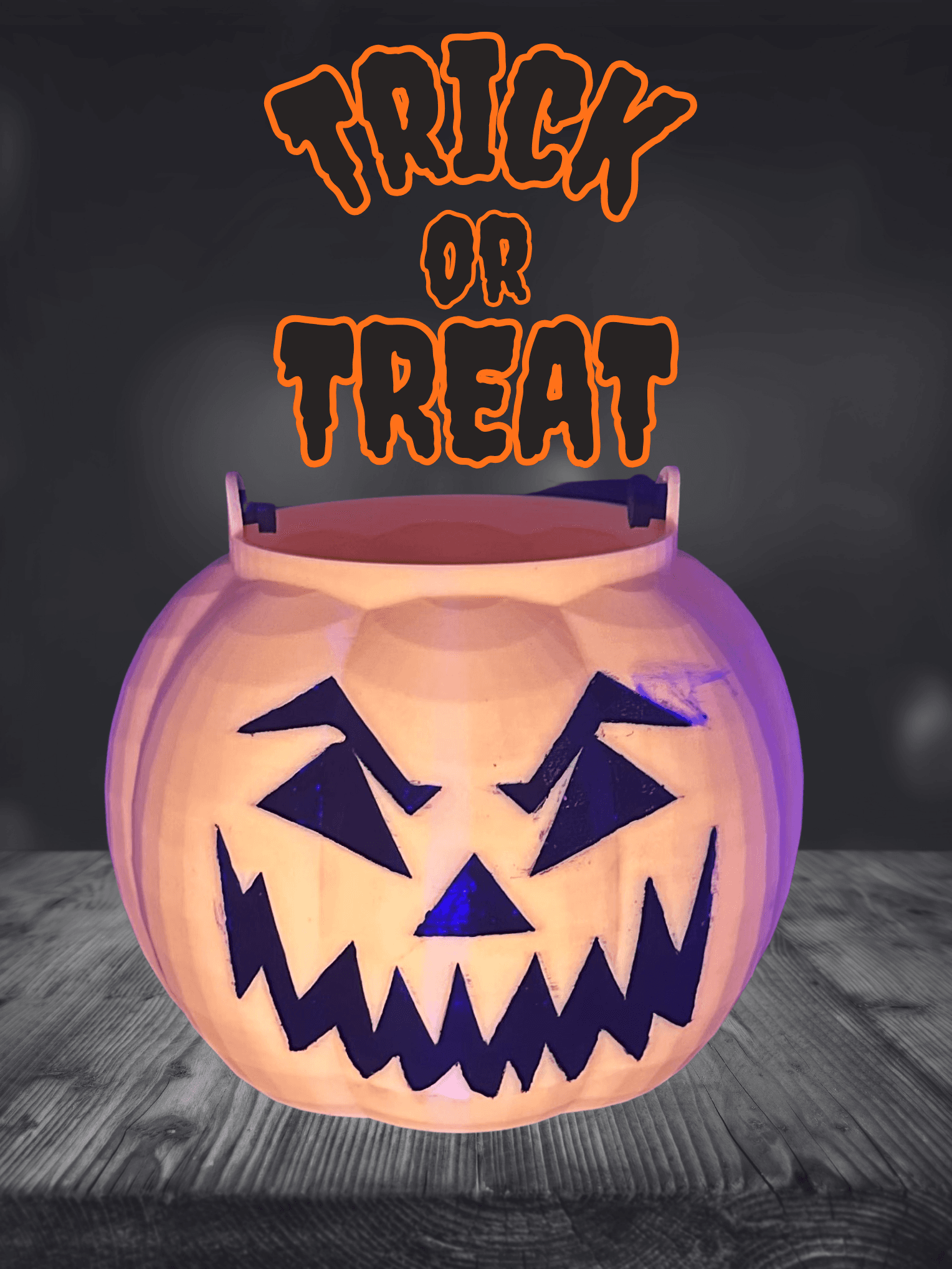 Trick or treat candy bucket 3d model