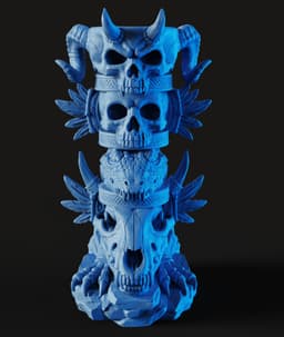 Skull Totem STL | Dark Decor 3D Print | Multi-Creature 3d model
