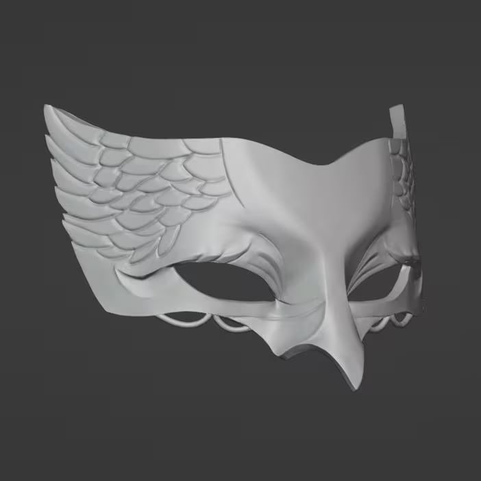 Crow Front Mask Stl File | Crow Front Mask Digital File 3d model