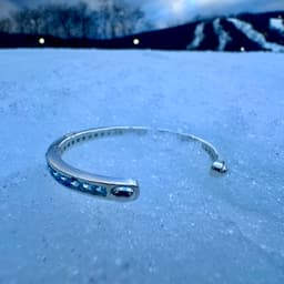 Open Cuff Bracelet with Channel Set Stones 3d model