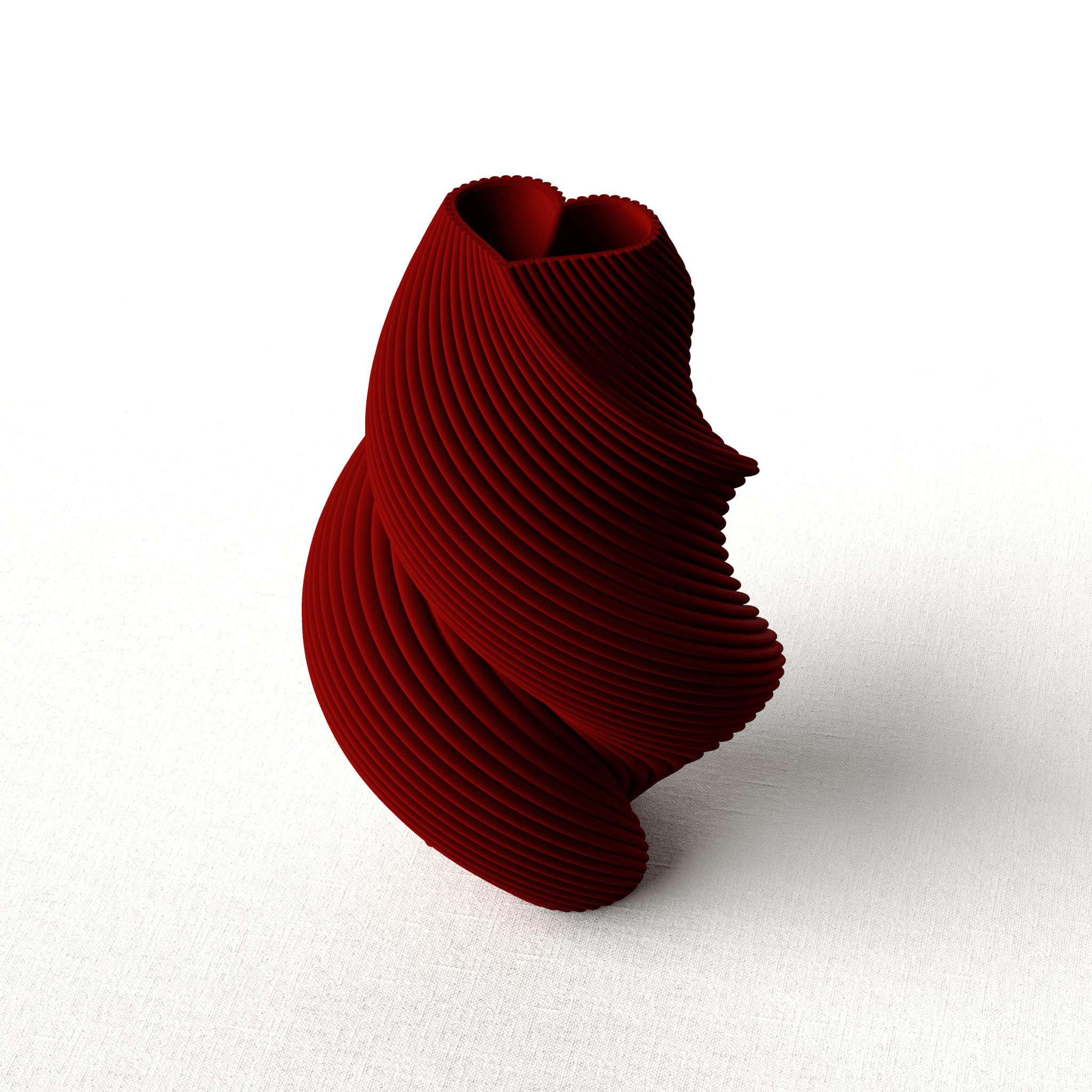 Valentine's day vase 3d model