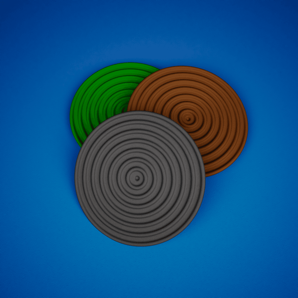 Spiral Pattern Drink Coasters 3d model