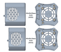 Ender 3V2 Hotend Fan Cover Housing Duct 3d model