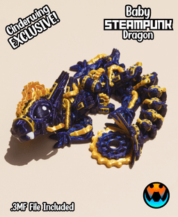Baby Steampunk Dragon 3d model