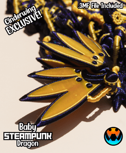 Baby Steampunk Dragon 3d model