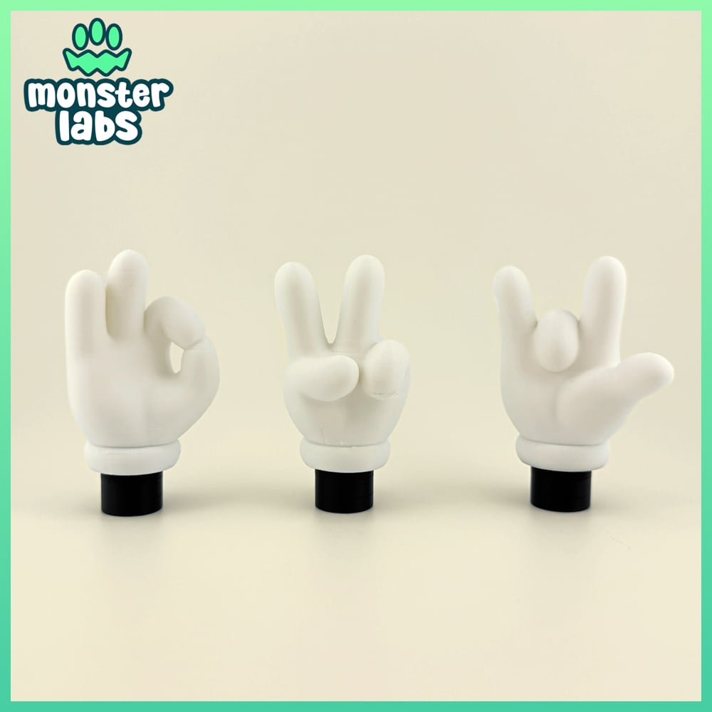 Toon Hands Fidget Clicker Keychain Bundle 3d model
