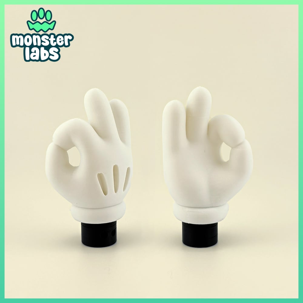 Toon Hands Fidget Clicker Keychain Bundle 3d model