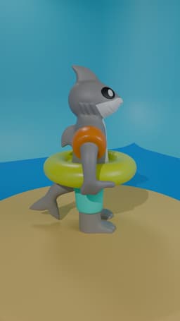 Beach Shark 3d model