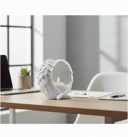 Angel Wings Statue Candle Holder 3d model