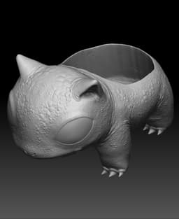 bulbizarre bulbasaur planter 3d model
