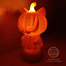 PumpKitty Night Light 3d model