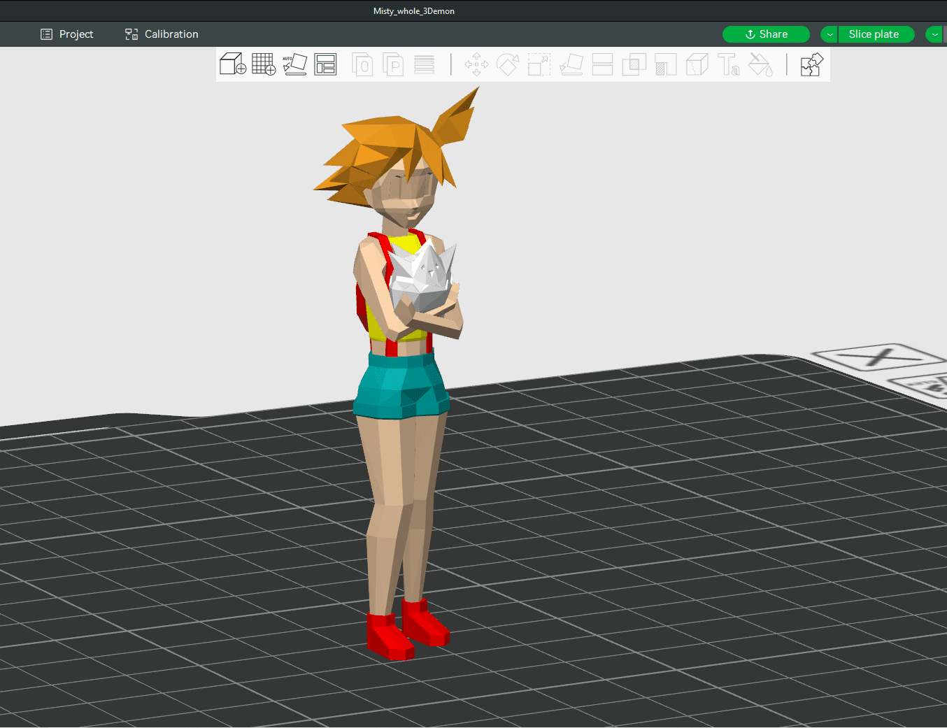 Misty Low Poly from Pokemon 3d model