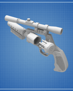 DG-29 Heavy Blaster Pistol - Star Wars 3d model