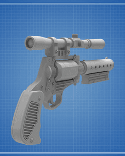 DG-29 Heavy Blaster Pistol - Star Wars 3d model