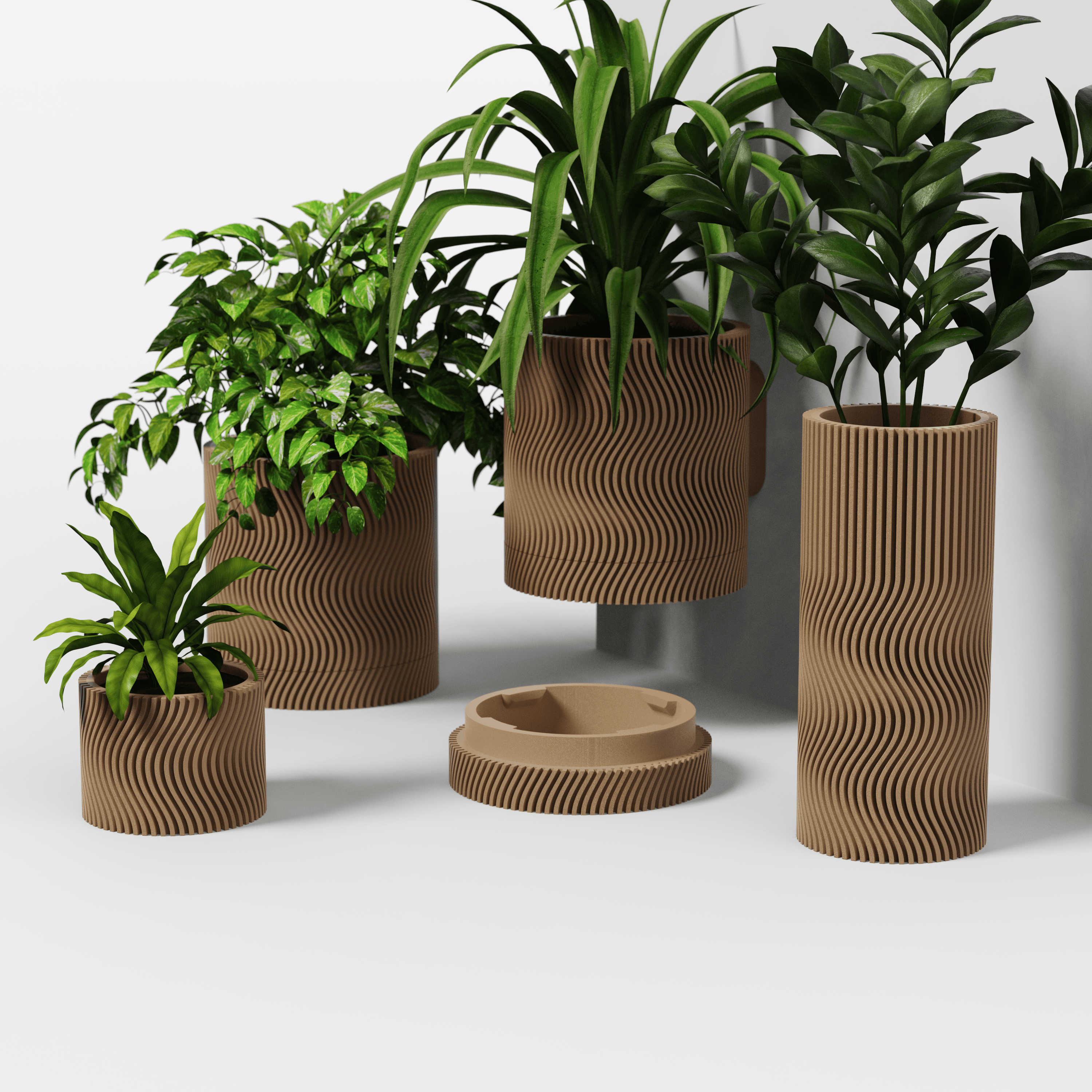 WAVE Collection - Planter Set 3d model