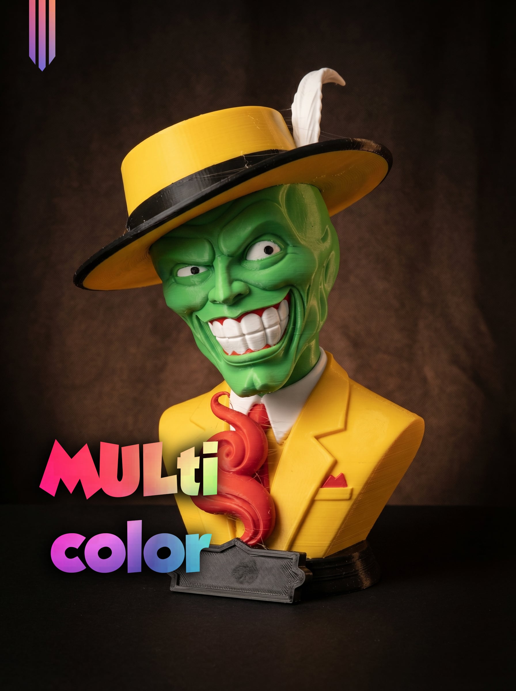 The Mask Bust 3MF | Movie Icon Multi-Color | FDM 3d model