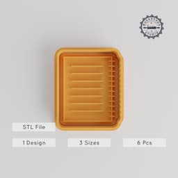 Shape Cutter & Stamp Set for Cookies, Fondant, Notebook Design, 6 Pieces, S/M/L Sizes PRODUCT_2934 3d model