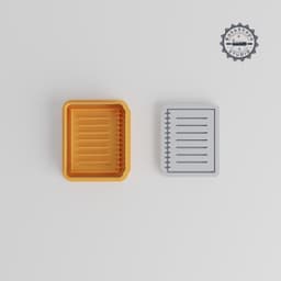 Shape Cutter & Stamp Set for Cookies, Fondant, Notebook Design, 6 Pieces, S/M/L Sizes PRODUCT_2934 3d model