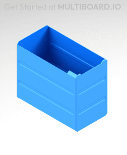 2x3x3.5 LU - MultiBin Simple Drawer 3d model